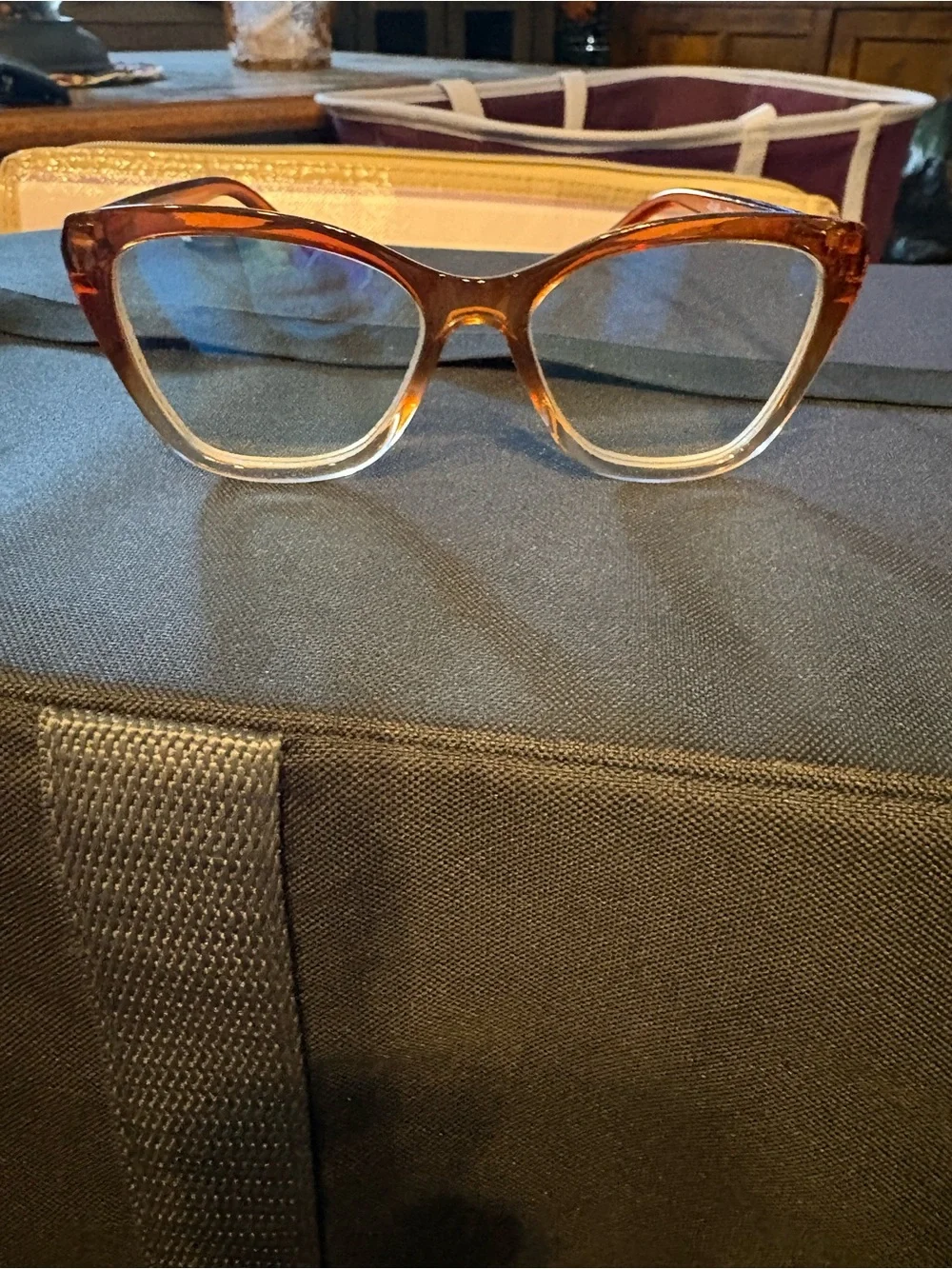 Joy Mangano Tortoiseshell Cat-Eye Readers in Brown & Cream 2.0 Strength